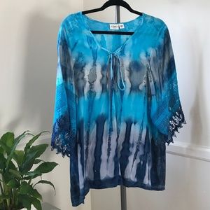 Cato Dramatic Tunic in Blues
